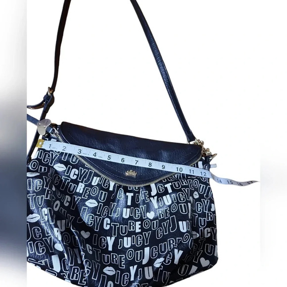 Juicy Couture Traveler Crossbody Bag Vintage Y2K Monogram Logo, Adjustable Strap - Picture 13 of 13